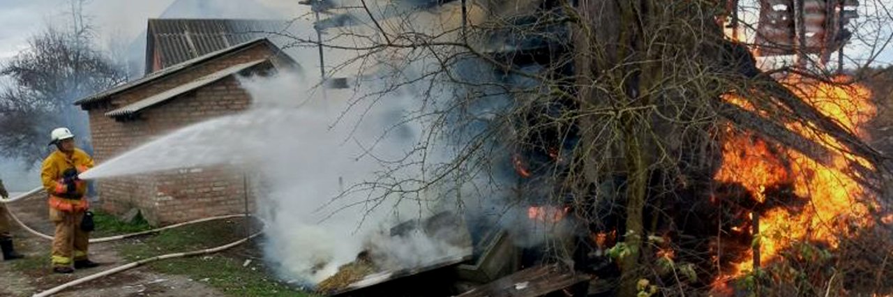 На Полтавщині під час пожежі згорів сінник із вісьмома тонами сіна