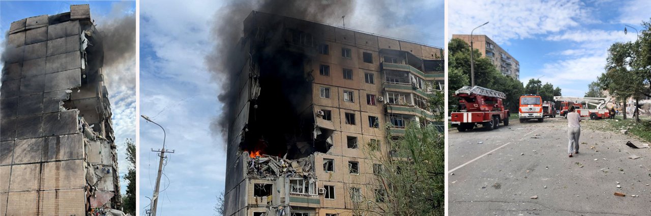 У Кривому Розі російські окупанти влучили ракетами у дев’ятиповерхівку та навчальний заклад: є загиблі, під завалами можуть бути люди
