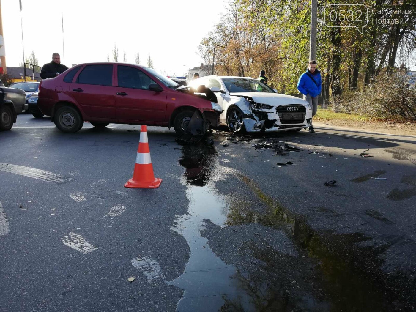 У Полтаві сталося ранкове ДТП на Кагамлика: зіткнулися Audi..., фото-5 У Полтаві сталося ранкове ДТП на Кагамлика: зіткнулися Audi та "Лада" (ФОТО), фото-5