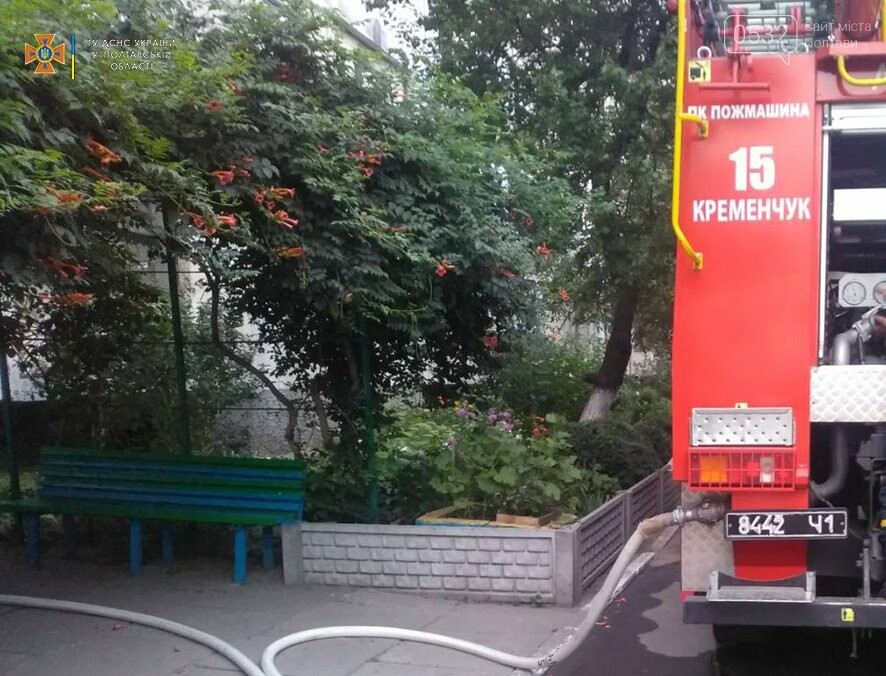 У місті на Полтавщині під часи пожежі у дев’ятиповерхівці вогнеборці врятували двох людей