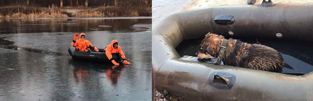 У Полтаві рятувальники витягнули із води цуценя, яке на Ворсклі про... У Полтаві рятувальники витягнули із води цуценя, яке на Ворсклі провалилося під лід, Володимир Паршевлюк
