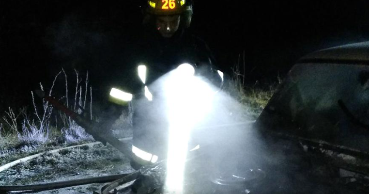 На Полтавщині горів автомобіль